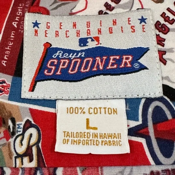 VINTAGE/RARE: Reyn Spooner MLB Angels World Series championship 2002 men’s shirt - Picture 3 of 9